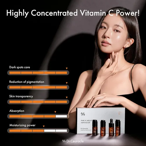 Vista 4 de Dr.Ceuracle Pure Vitamin C Mellight Ampolla Set – Suero de vitamina C para la cara, programa de 4 semanas para antioxidante, pigmentación