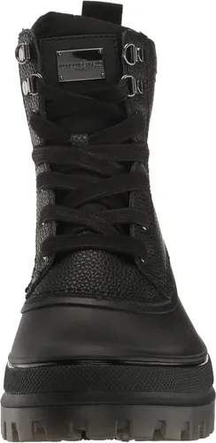 Vista 2 de Karl Lagerfeld Paris Botas de combate para hombre con forro polar de alto rendimiento y suela translúcida