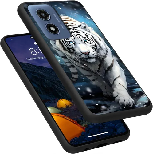 Vista 239 de Funda para Motorola Moto G Play 4G 2024, delgada y ligera, de silicona de TPU suave, color negro, ultrafina, para Motorola Moto G Play 4G 2024, Art