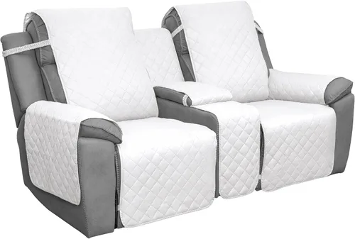 Vista 10 de Easy-Going - Funda reclinable con consola, funda de sofá reversible para sala de estar, funda de sofá dividida para cada asiento con correas