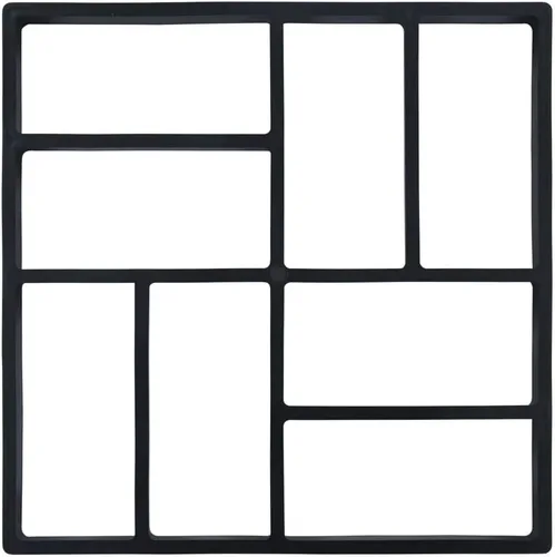 Vista 5 de vidaXL Pavimento reutilizable, 15.7 x 15.7 x 1.6 pulgadas, herramienta de mejora del hogar al aire libre, material plástico resistente, negro