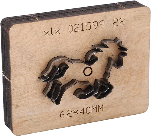 Vista 4 de Garosa Troqueles de corte de cuero con forma de caballo Troqueles de metal para álbumes de recortes cortados plantillas hechas a mano Plantilla