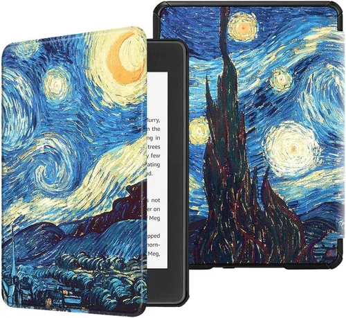 Vista 10 de Fintie - Funda delgada para Kindle Paperwhite (décima generación del 2018), piel sintética ligera prémium con función automática de apagar