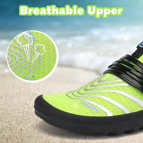 Vista 2 de SAGUARO Zapatos de agua para niños y niñas, zapatos descalzos de secado rápido, playa, piscina, natación, surf acuático
