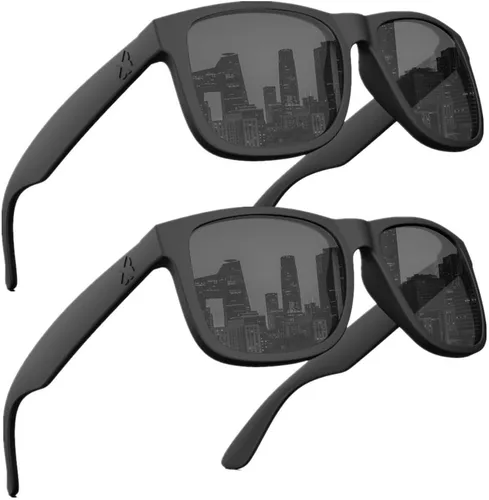 Vista 11 de MAXJULI Gafas de sol polarizadas para hombres y mujeres, lentes de sol rectangulares con protección UV 8806