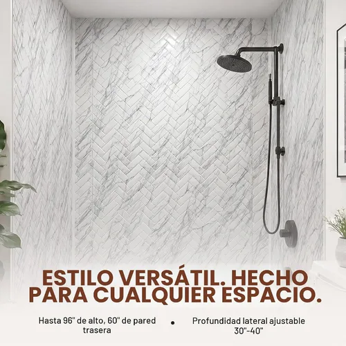 Vista 5 de From Plain To Beautiful In Hours 133-640-HERR-KIT Azulejo de espiga – Paneles de pared para bañera y ducha Surround (cubiertas/96 pies cuadrados)