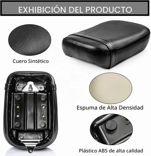 Vista 3 de PSLER Cojín para asiento trasero de pasajero para Shadow Aero VT750C 2004-2023 Reemplazo del asiento del pasajero trasero diseñado
