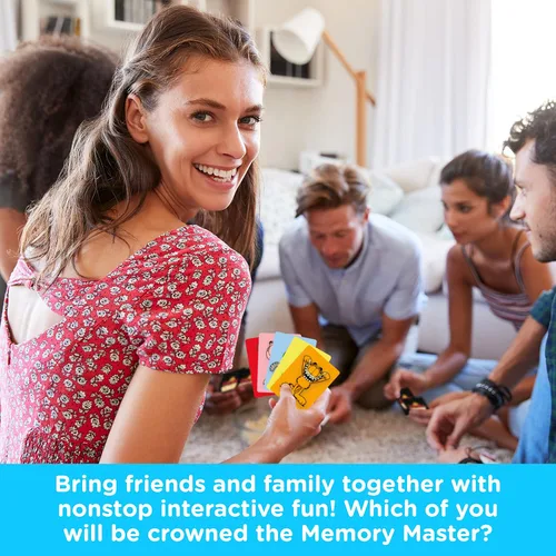 Vista 3 de AQUARIUS Garfield Memory Master Card Game – Divertido juego de fiesta familiar para niños, adolescentes y adultos – Regalo de noche de juego