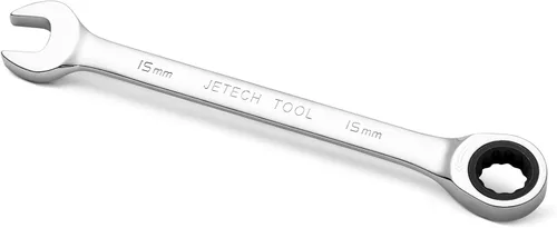 Vista 13 de Jetech - Llave combinada de trinquete de 10 mm, llave de carraca de grado industrial con trinquete de 12 puntas y 72 dientes, acero Cr-V forjado