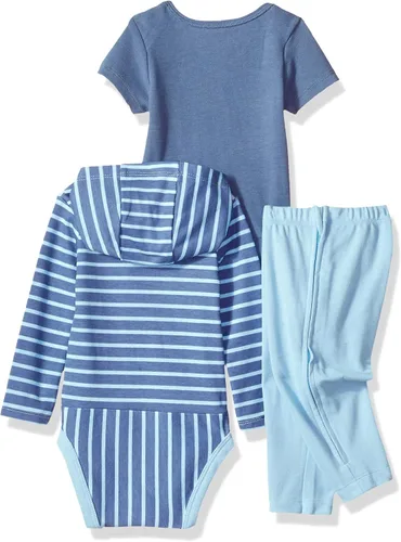 Vista 2 de Hanes Ultimate Baby Zippin - Conjunto de body con capucha y manga corta
