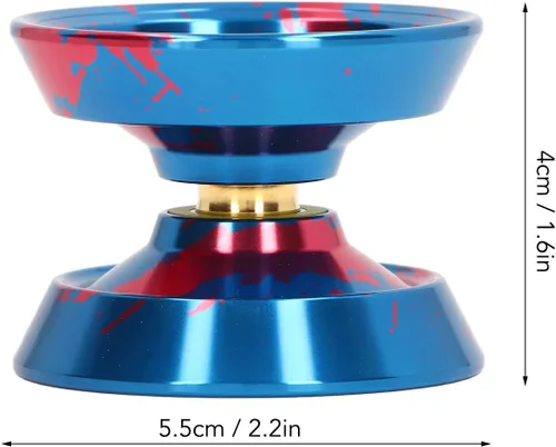 Vista 9 de Asixxsix Responsive Yoyo, Yoyo profesional de aleación de aluminio de metal con guante, 3 cuerdas y patrón de pulpo, repuesto avanzado de bola Yoyo