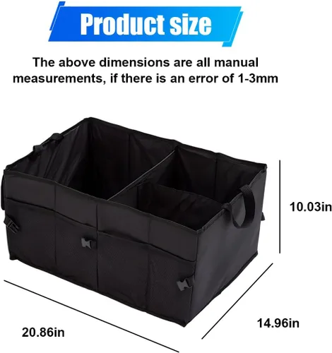 Vista 2 de ZIMISI Organizador de maletero de coche, organizador impermeable de tela Oxford 600D para el asiento trasero del coche, consolas y organizadores