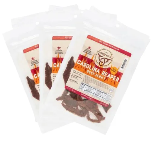 Vista 10 de Delicioso charqui de tocineta real sin curar, charqui hecho a mano en pequeños lotes, Kickin' Sriracha, MSG, libre de nitratos y nitritos