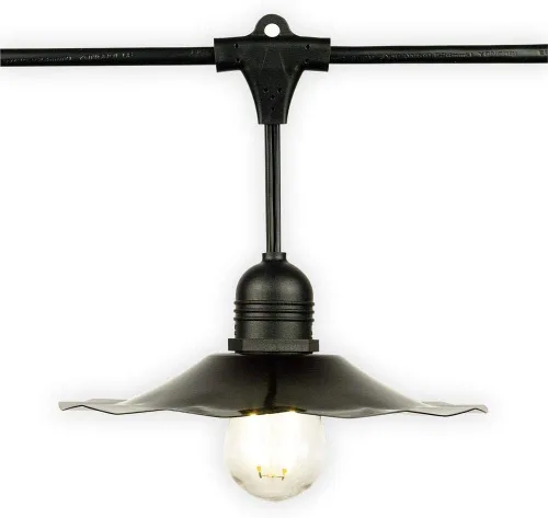 Vista 7 de fantado PaperLanternStore - Bombilla metálica para patio, para exteriores, E26, color blanco Estriado - Blanco