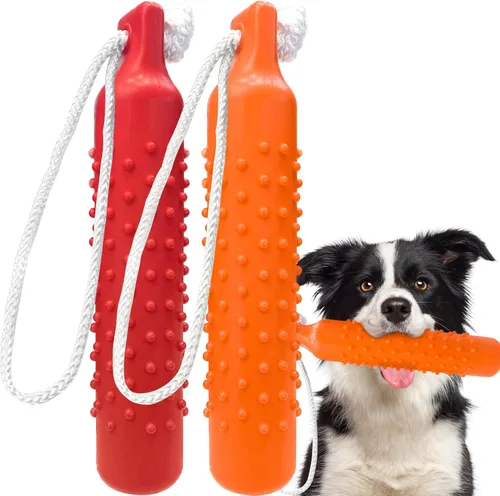 Vista 11 de BINGPET Juguete flotante para perros, 10.8 pulgadas, juguete grande de entrenamiento para recuperar parachoques, juego de remolcador para perros