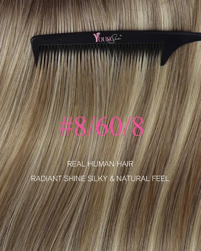 Vista 177 de YoungSee Extensiones de Cabello Humano con Cinta Balayage Extensiones de Cabello con Cinta Marrón Oscuro Extensiones de Cabello con Cinta Ombre
