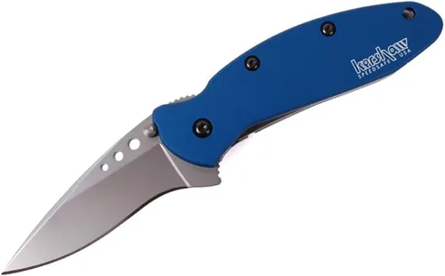 Vista 8 de Cuchillo de bolsillo Kershaw Scallion, negro y gris, hoja de 6,1 cm de acero inoxidable Drop Point, EDC con apertura asistida, doble bloqueo, hecho