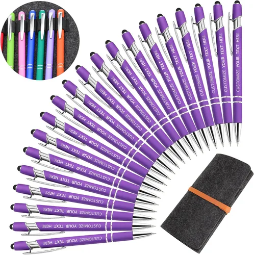 Vista 50 de Bolígrafos personalizados con lápiz óptico y grabado gratis, bolígrafos personalizados para negocios, graduación, aniversarios (hasta 500 unidades)