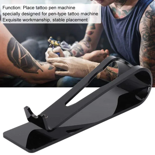 Vista 2 de Yctze - Soporte para bolígrafo de tatuaje, soporte de acrílico para bolígrafo de tatuaje con ranuras en forma de U, soporte para bolígrafo