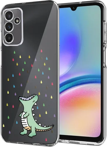 Vista 23 de Unov Funda diseñada para Galaxy A06 4G, funda transparente con [patrón antideslizante en relieve], protección delgada a prueba de golpes