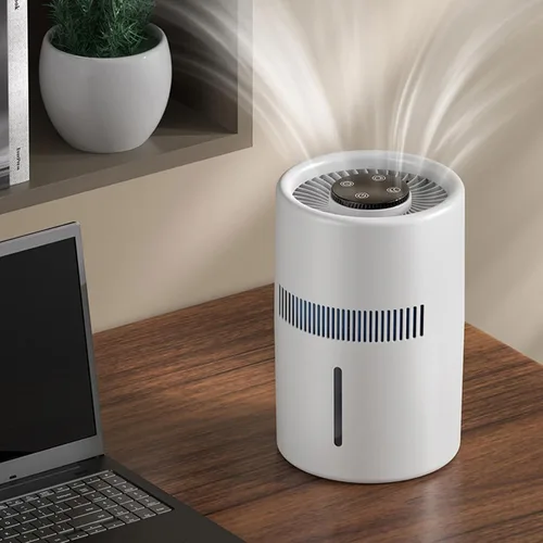Vista 8 de Purificador de aire y humidificador, 2 en 1, 5 W, 4 L, tanque de agua, silencioso, humidificador evaporativo y purificador de aire, combo