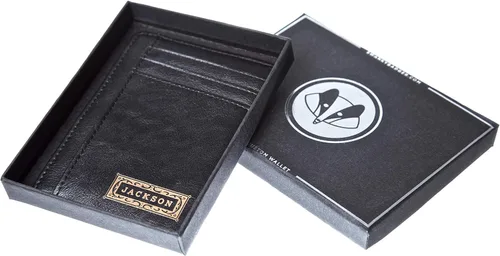 Vista 5 de Swanky Badger Carteras delgadas con bolsillo frontal, negro (Black Classic), Classic