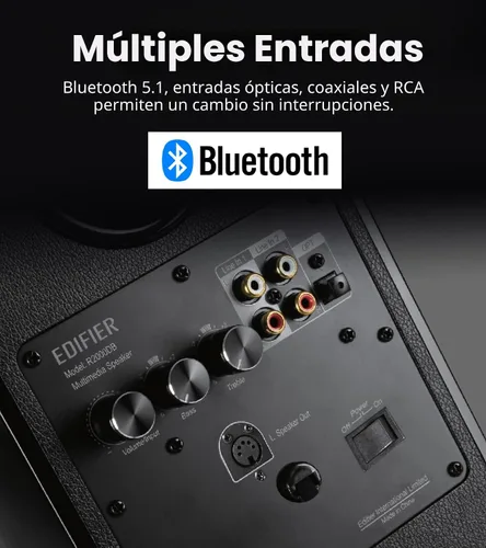 Vista 6 de Altavoces de estantería Edifier R2000DB Active Negro (Piano Black)