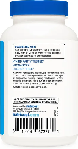Vista 4 de Nutricost Electrolyte Complex Advanced Hydration (120 cápsulas) – 8 electrolitos hidratantes y vitaminas, sin gluten, sin OGM, vegetariano