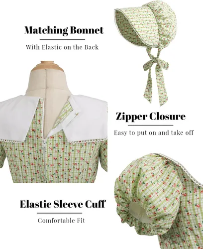 Vista 71 de Nuoqi - Vestidos de pionera para niñas, disfraz colonial
