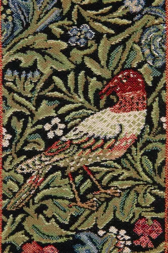 Vista 3 de C Charlotte Home Furnishings Inc William Morris Birds I Tapestry Bell Pull - 6 pulgadas x 42 pulgadas Algodón/Viscosa/Poliéster