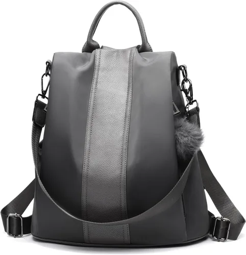 Vista 11 de Mochila impermeable liviana de nailon antirrobo para mujer, Negro, M