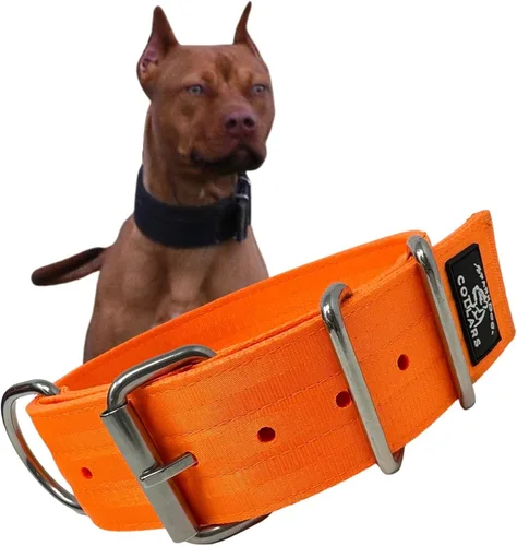 Vista 10 de SparkDog - Collar de perro resistente de 1.5 pulgadas, correa ajustable de grado de cinturón de seguridad con herrajes de acero inoxidable