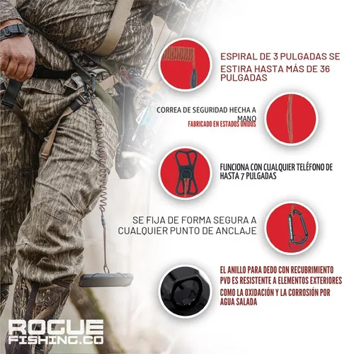 Vista 7 de Rogue Fishing Co. The Protector Phone Tether - Phone Leash