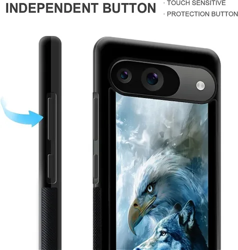 Vista 713 de Compatible con Google Pixel 4A 5G Mobile Case Creative Acrylic Panel trasero Silicona Protección Grip especialmente diseñado para Google Pixel 4A 5G
