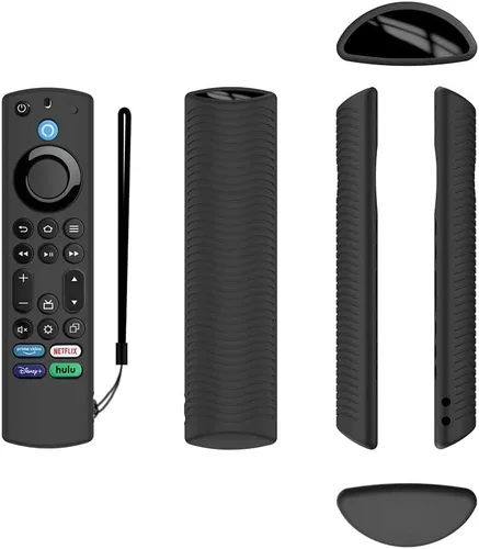 Vista 2 de Funda para control remoto por voz compatible con Insignia Firetv Omni Negro