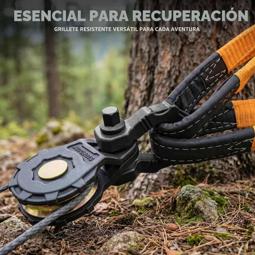 Vista 6 de AUTOBOTS - Grilletes en D de 80,000 libras de resistencia, grillete de clevis de 3/4" de alta resistencia con pin de 7/8" para correa de remolque