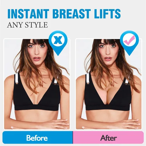 Vista 3 de OK TAPE Breast Lift Tape, Boob Tape for Large Breasts Lift A-G Cup, Invisible bra with 5 Pairs Nipple Cover Set, 3" x 16.4ft