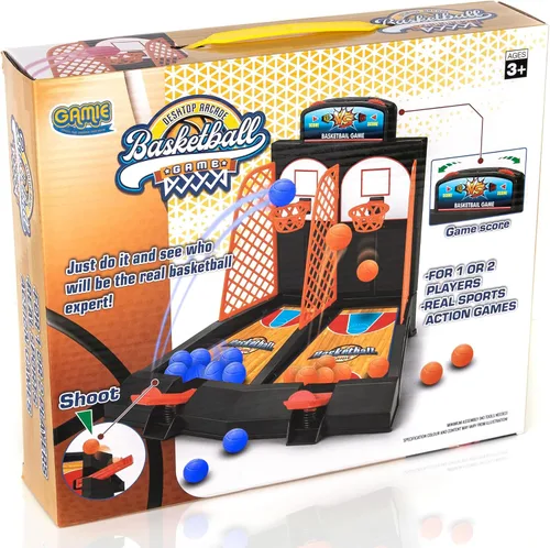 Vista 9 de ArtCreativity Mini Basketball Tabletop Game with 20 Mini Balls or 24 Replacement Balls, 2-Player Desktop Arcade Basketball Toy for Kids and Adults