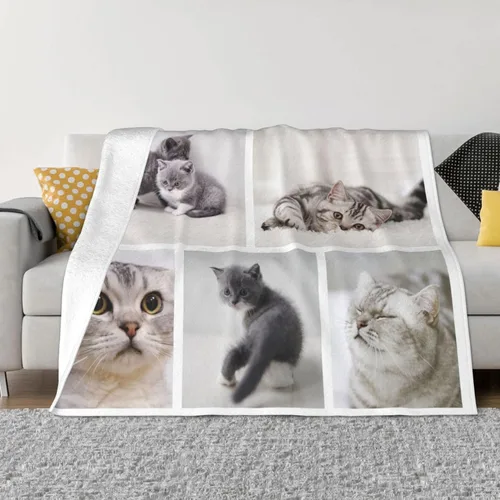 Vista 21 de Amuck - Manta personalizada con foto y texto, para sofá, cama, sofá, hogar (10 collages de fotos), 50 x 40 pulgadas