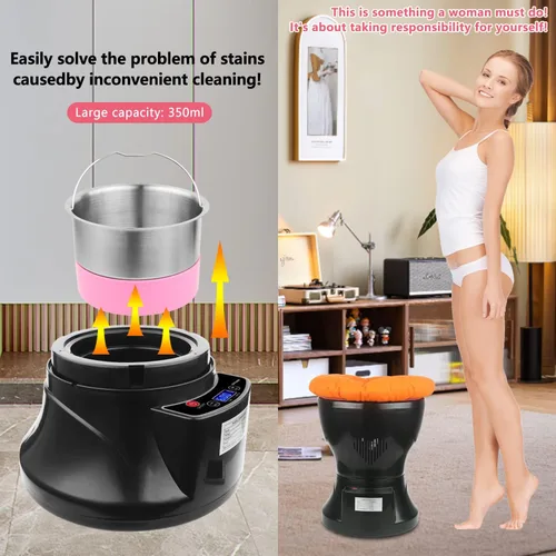 Vista 6 de TOKPELA Yoni - Olla de vapor, kit de vapor Yoni, vaporizador Yoni con cojín de asiento y 20 bolsas de hierbas Yoni, limpieza para mujeres