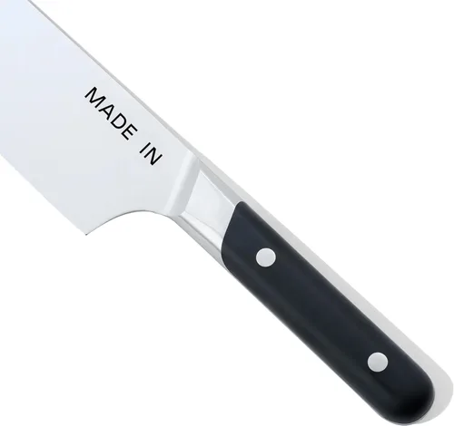 Vista 2 de Made In Cookware - Cuchillo de chef de 8 pulgadas - Fabricado en Francia - Espiga completa con mango negro de trufa