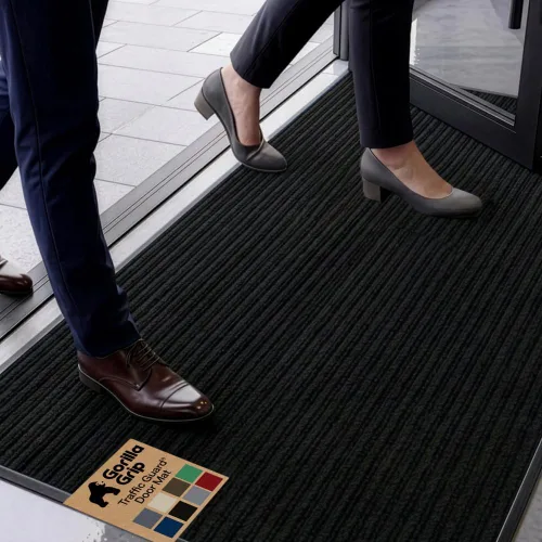 Vista 53 de GORILLA GRIP Traffic Guard - Tapete resistente para interiores y exteriores Negro