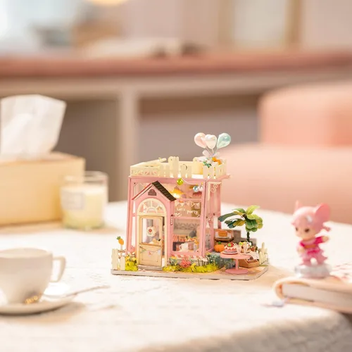 Vista 5 de Hands Craft Kit de casa en miniatura de bricolaje: tiempo de fiesta de vacaciones, kit completo de manualidades (DG153)
