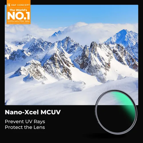 Vista 2 de K&F CONCEPT Filtro de protección UV MC de 3.740 in con 28 recubrimientos multicapa HD/hidrofóbico/resistente a los arañazos, filtro UV ultra delgado