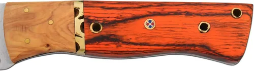 Vista 5 de Machete de caza de hoja fija hecha a mano de encargo de la hoja del acero del alto carbono de la espiga 1075 para el corte y la jardinería