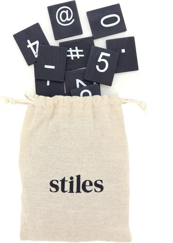 Vista 13 de Stiles 92 fichas de letras premium para tablero de fichas, solo letras, no incluye tablero de letras, alfabeto de crucigrama de madera Azul bebé