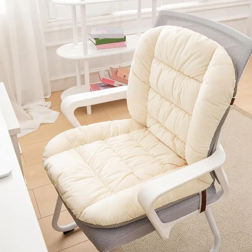 Vista 12 de Cojín para silla de escritorio con lazos, cojín antideslizante para silla Caqui