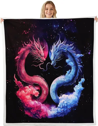 Vista 22 de Manfei Cute Cat Kids Throw Blanket Flower Heart Print Fuzzy Blanket for Boy Girls Room Decor, Kawaii Animal Theme Blanket for Bed Couch Sofa, Soft