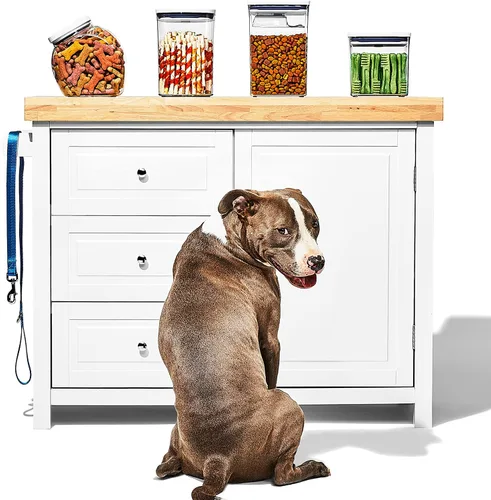 Vista 8 de OXO Good Grips Recipiente POP para mascotas – 2.6 L/2.8 Qt Ideal para hasta 3 libras de comida para perros o 2 libras de comida para gatos Blanco