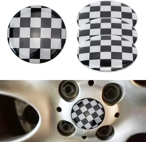 Vista 9 de Tapas para centro de rueda iJDMTOY (4) para MINI Cooper R50 R51 R52 R53 R55 R56 R57 R58 R59 R60 R61 F55 F56, etc., Negro/Blanco